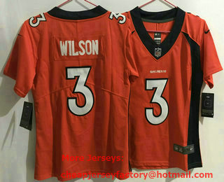 Women's Denver Broncos #3 Russell Wilson Orange 2022 Vapor Untouchable Stitched NFL Nike Limited Jersey