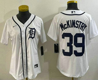 Women's Detroit Tigers #39 Zach McKinstry White Cool Base Jersey