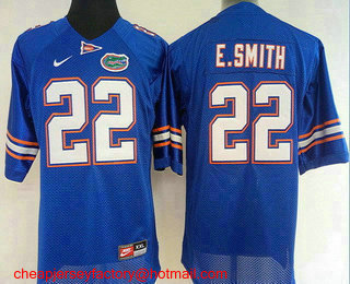 Women's Florida Gators #22 Emmitt Smith Blue Limited Stitched College Football Nike NCAA Jersey