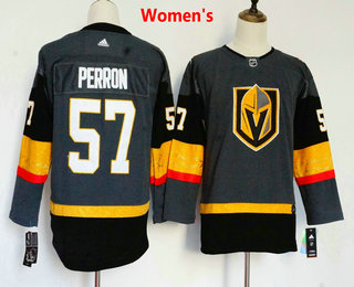 Women's Golden Knights #57 David Perron Gray 2017-2018 Hockey Stitched NHL Jersey