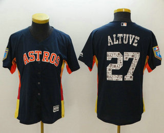 Women's Houston Astros #27 Jose Altuve Navy Blue 2018 Spring Training Cool Base Jersey
