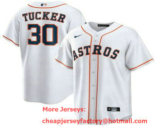 Women's Houston Astros #30 Kyle Tucker White Cool Base Jersey