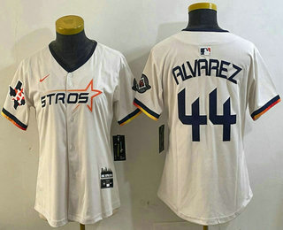Women's Houston Astros #44 Yordan Alvarez Cream 2025 City Connect Limited Stitched Jersey