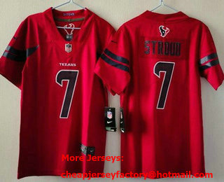 Women's Houston Texans #7 CJ Stroud Limited Red Vapor Jersey