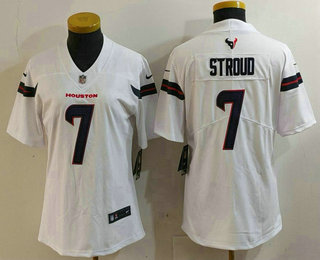 Women's Houston Texans #7 CJ Stroud Limited White Vapor Jersey