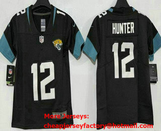 Women's Jacksonville Jaguars #12 Travis Hunter Limited Black Vapor Jersey
