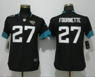 Women's Jacksonville Jaguars #27 Leonard Fournette Black New 2018 Vapor Untouchable Stitched NFL Nike Limited Jersey