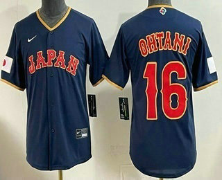 Women's Japan #16 Shohei Ohtani Navy 2026 World Baseball Classic Cool Base Jersey