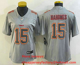 Women's Kansas City Chiefs #15 Patrick Mahomes Atmosphere Fashion Stitched Jersey