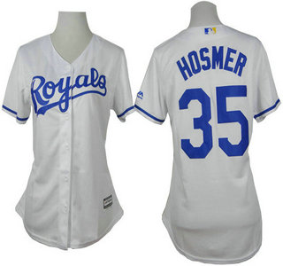 Women's Kansas City Royals #35 Eric Hosmer White Jersey