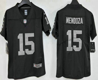 Women's Las Vegas Raiders #15 Fernando Mendoza Limited Black Vapor Jersey