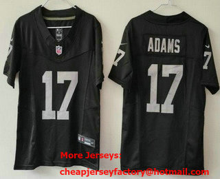Women's Las Vegas Raiders #17 Davante Adams Limited Black FUSE Vapor Jersey
