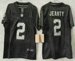 Women's Las Vegas Raiders #2 Ashton Jeanty Black FUSE Vapor Limited Stitched Jersey