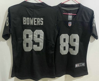 Women's Las Vegas Raiders #89 Brock Bowers Limited Black Vapor Jersey