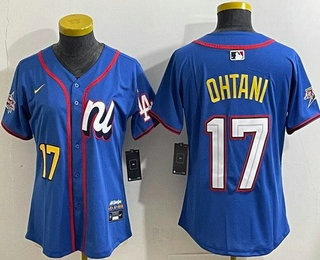 Women's Los Angeles Dodgers #17 Shohei Ohtani Blue 2025 All Star Limited Jersey