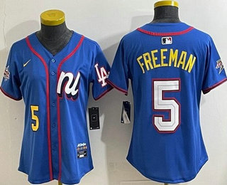 Women's Los Angeles Dodgers #5 Freddie Freeman Blue 2025 All Star Limited Jersey