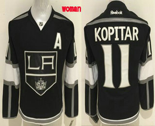 Women's Los Angeles Kings #11 Anze Kopitar Black Home Jersey