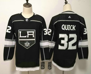 Women's Los Angeles Kings #32 Jonathan Quick Black 2017-2018 Hockey Stitched NHL Jersey