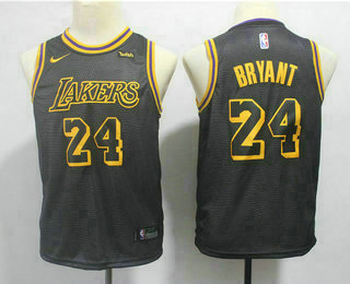 Women's Los Angeles Lakers #24 Kobe Bryant Black 2017-18 Nike City Edition Swingman Jersey