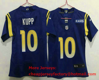 Women's Los Angeles Rams #10 Cooper Kupp Royal Blue 2020 NEW Vapor Untouchable Stitched NFL Nike Limited Jersey