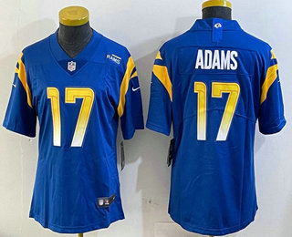 Women's Los Angeles Rams #17 Davante Adams Limited Royal Vapor Jersey