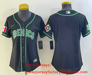 Women's Mexico Baseball Blank 2023 White World Classic Stitched Jersey 11