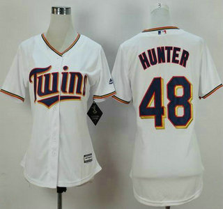 Women's Minnesota Twins #48 Torii Hunter 2015 White Jersey