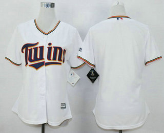 Women's Minnesota Twins Blank White Home Cool Base Baseball Jersey