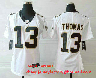 Women's New Orleans Saints #13 Michael Thomas White 2017 Vapor Untouchable Stitched NFL Nike Limited Jersey