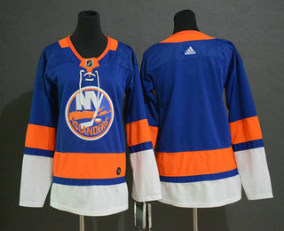 Women's New York Islanders Blank Blue Adidas Stitched NHL Jersey