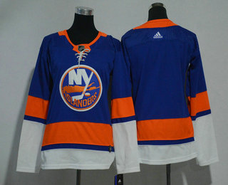Women's New York Islanders Blank Blue With C Patch Home 2017-2018 Hockey Stitched NHL Jersey