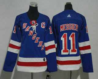 Women's New York Rangers #11 Mark Messier Royal Blue Home 2017-2018 Hockey Stitched NHL Jersey