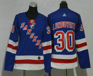 Women's New York Rangers #30 Henrik Lundqvist Light Blue Home 2017-2018 Hockey Stitched NHL Jersey