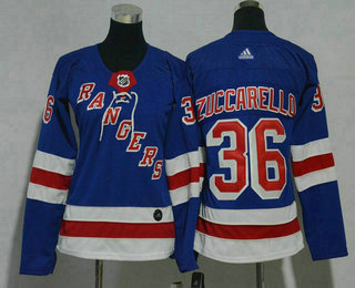 Women's New York Rangers #36 Mats Zuccarello Light Blue Witch A Patch Home 2017-2018 Hockey Stitched NHL Jersey