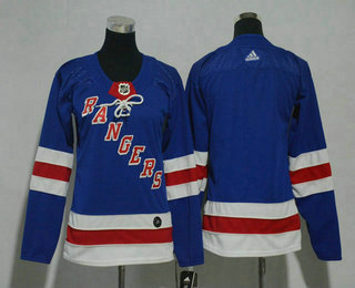 Women's New York Rangers Blank Light Blue Home 2017-2018 Hockey Stitched NHL Jersey