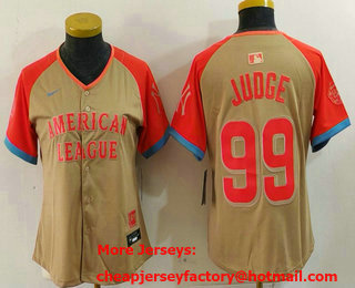 Women's New York Yankees #99 Aaron Judge Cream 2024 All Star Limited Stitched Jersey