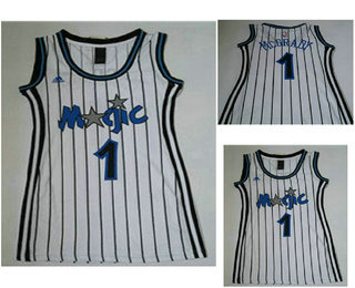 Women's Orlando Magic #1 Tracy McGrady White Dress Jersey