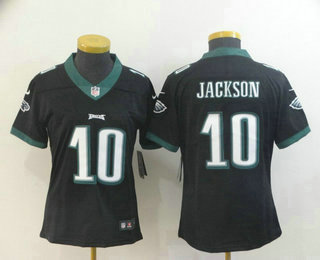 Women's Philadelphia Eagles #10 DeSean Jackson Black 2017 Vapor Untouchable Stitched NFL Nike Limited Jersey