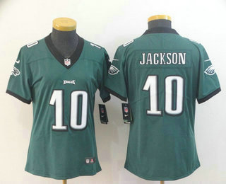 Women's Philadelphia Eagles #10 DeSean Jackson Midnight Green 2017 Vapor Untouchable Stitched NFL Nike Limited Jersey