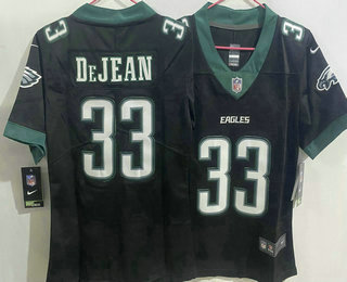 Women's Philadelphia Eagles #33 Cooper DeJean Limited Black Vapor Jersey