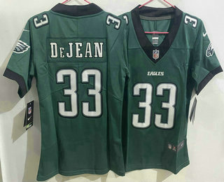 Women's Philadelphia Eagles #33 Cooper DeJean Limited Midnight Green Vapor Jersey