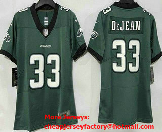 Women's Philadelphia Eagles #33 Cooper DeJean Limited Midnight Green Vapor Jersey
