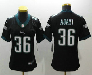 Women's Philadelphia Eagles #36 Jay Ajayi Black 2017 Vapor Untouchable Stitched NFL Nike Limited Jersey
