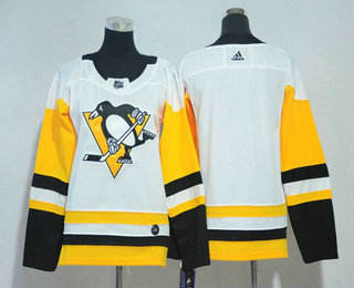 Women's Pittsburgh Penguins Blank White 2017-2018 Hockey Stitched NHL Jersey