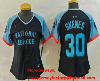 Women's Pittsburgh Pirates #30 Paul Skenes Navy 2024 All Star Limited Stitched Jersey