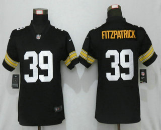Women's Pittsburgh Steelers #39 Minkah Fitzpatrick Black 2017 Vapor Untouchable Stitched NFL Nike Throwback Limited Jersey