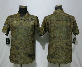 Women's Pittsburgh Steelers #78 Alejandro Villanueva 2018 Camo Salute to Service Stitched NFL Nike Limited Jersey