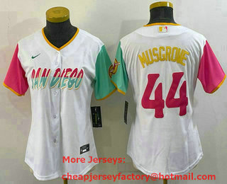 Women's San Diego Padres #44 Joe Musgrove White 2022 City Connect Cool Base Stitched Jersey
