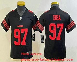 Women's San Francisco 49ers #97 Nick Bosa 2022 Black Vapor Untouchable Stitched Limited Jersey