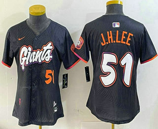 Women's San Francisco Giants #51 Jung Hoo Lee Black 2025 City Connect Limited Jersey